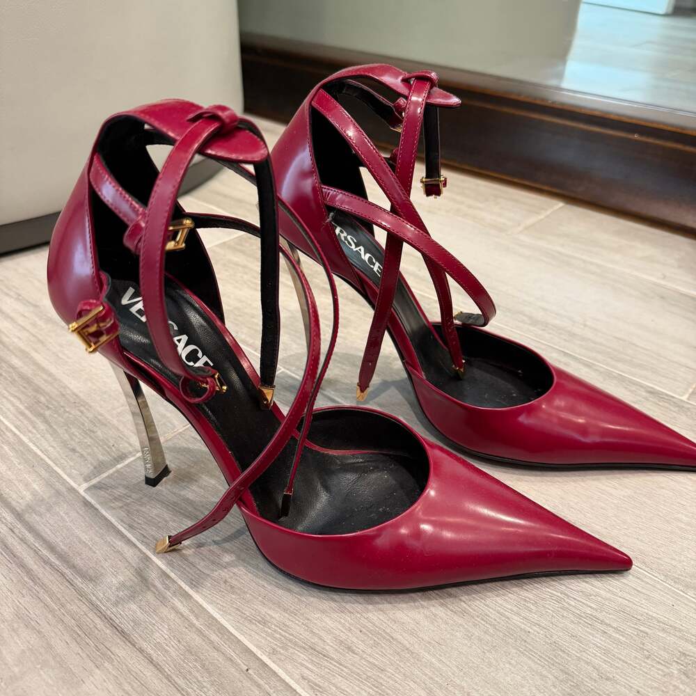 Versace Pin-Point Ankle Strap Pumps